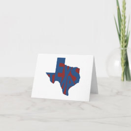 Blått för Texas noterar statliga kända ordkonst Kort