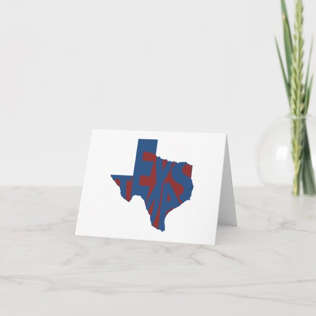 Blått för Texas noterar statliga kända ordkonst Kort (Framsida)