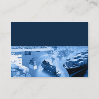 Blått för visitkort för fraktlogistikmall