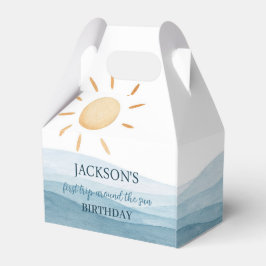 Blått första Resa runt Sol-favoritbox födelsedag Presentaskar