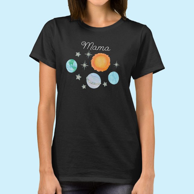 Blått första Resa runt Sol-Mammans första födelsed T Shirt (Skapare uppladdad)