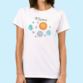 Blått första Resa runt Sol-Mammans första födelsed T Shirt