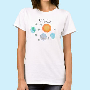 Blått första Resa runt Sol-Mammans första födelsed T Shirt