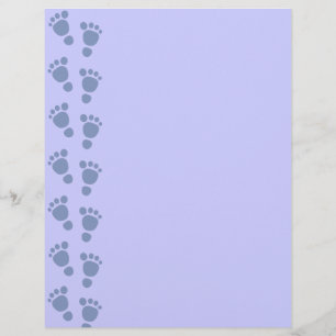 Blått fotavtryck från Baby är en pojke! Brevhuvud