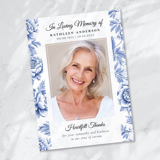 Blått fotomakteriearkiv - underligt minnesmärke tack kort (Skapare uppladdad)