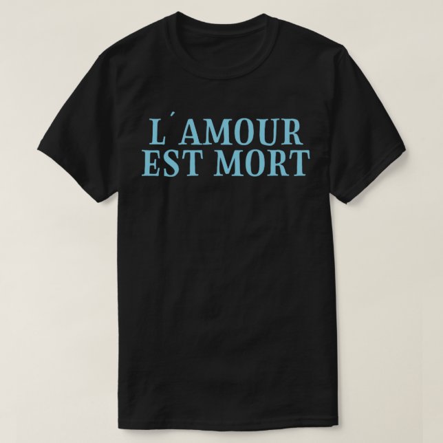 Blått från Amour Est Mort Blue T Shirt (Design framsida)