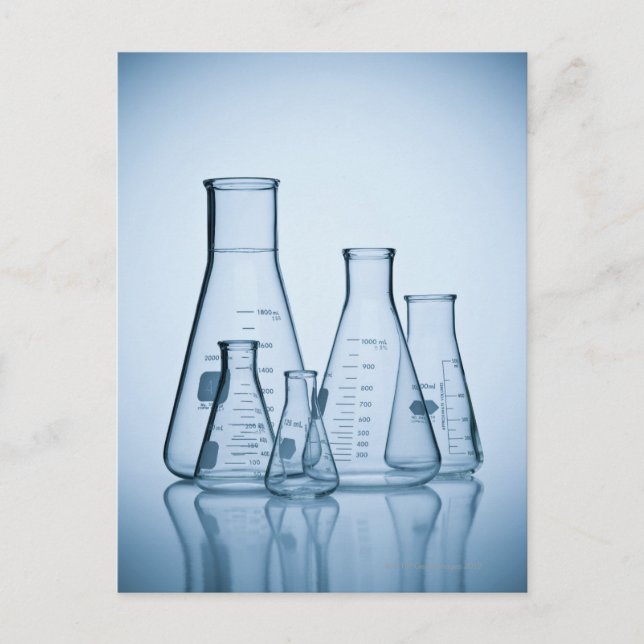 Blått från vetenskapligt glasvar vykort (Framsida)