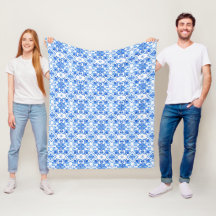 Blått franskt Toile-mönster