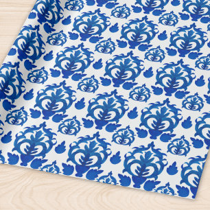 Blått franskt Toile-mönster  Presentpapper