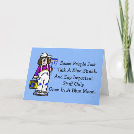 Blått fraser - hälsningskort (anpassa det) kort