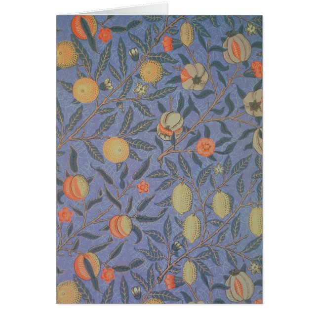 Blått Fruit eller "Pomegranate Hälsningskort (Framsidan)