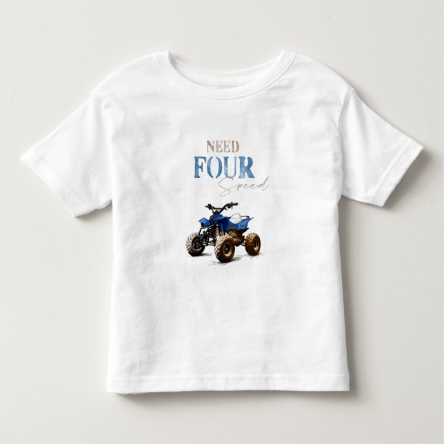 Blått fyrkantigt bike Birthday T-shirt (Framsida)