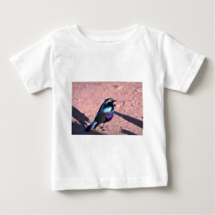 Blått-Gå i ax glansig stare T-shirt