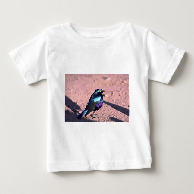 Blått-Gå i ax glansig stare T-shirt (Framsida)
