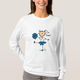 Blått går Cheerleading Tshirts och gåvor för l