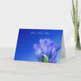 Blått Gentian Flower-fotokort Kort