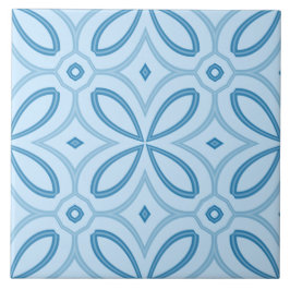 Blått geometriskt blommor, keramiskt plattor kakelplatta