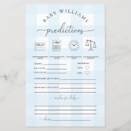 Blått Gingham Baby Förutsägelselek