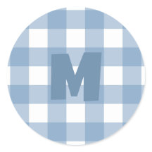 Blått gingham-födelsedagskalkal