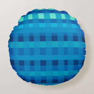 Blått Gingham Mönster Kuddar