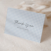 Blått Gingham Mönster Script Vikt