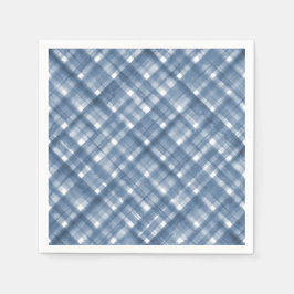 Blått Gingham | Sommar Picknick Bebis Shower Serve Pappersservett