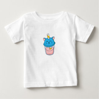 Blått glas av juicekatt  t shirt