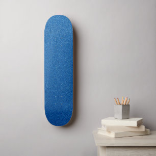 Blått Glitter, Gnistra, Glitter-bakgrund Mini Skateboard Bräda 18,5 Cm