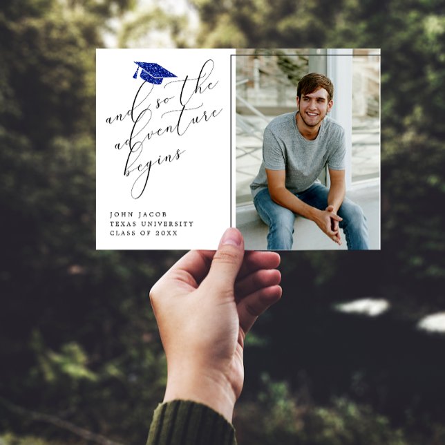 Blått Glitter-tak citerar foto Modern Studenten Meddelande (Skapare uppladdad)