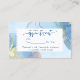 Blått Glitter-vattenfärg Mode Modern Möte Visitkort