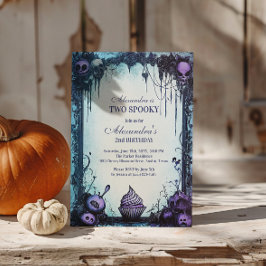 Blått gotiskt 2:a födelsedag - två tema inbjudningar