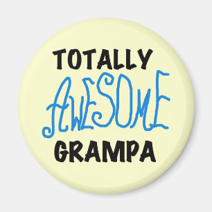 Blått Grampa T-shirts och gåvor av totalt Fantasti Magnet