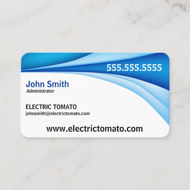 Blått gränsar den dekorativa visitkorten visitkort (Framsida)