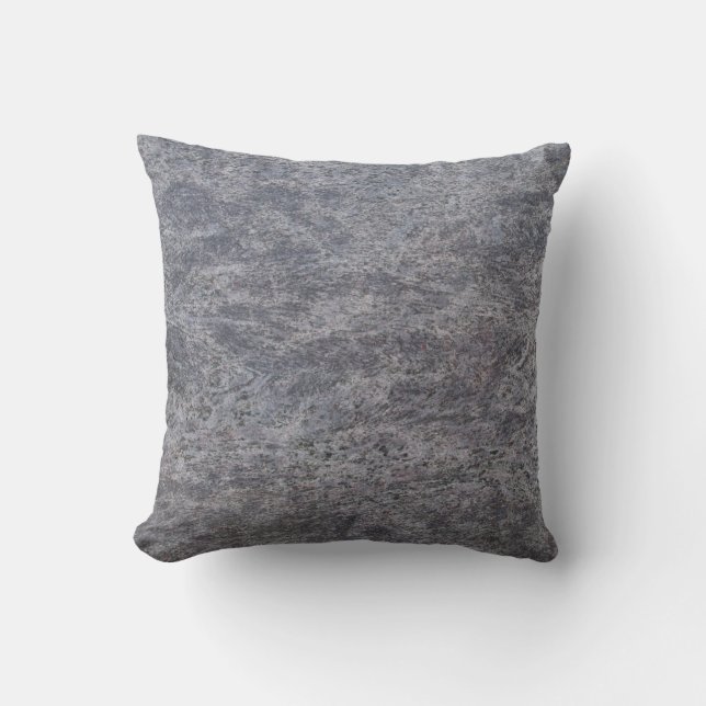 Blått Grått-beskuren marmor, texturerad beklädnad Kudde (Framsida)