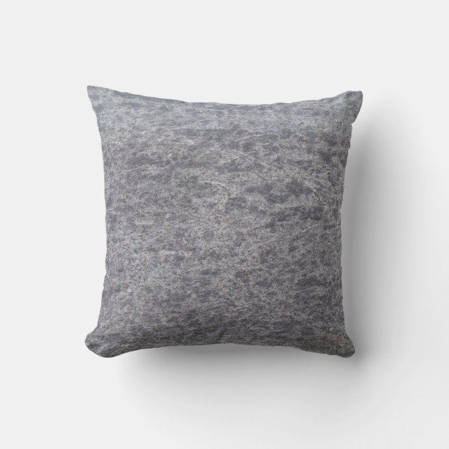 Blått Grått-beskuren marmor, texturerad beklädnad Kudde (Framsida)