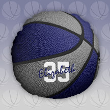 Blått grått färg-skolflickor basketbollsrum