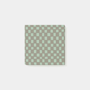 Blått Grått Kontrollerat Mönster Modern Checkerboa Post-it Block