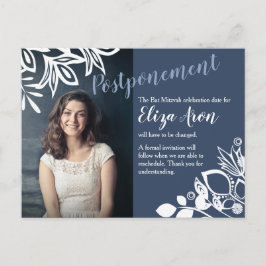 Blått Grått-meddelande om senareläggning Vykort