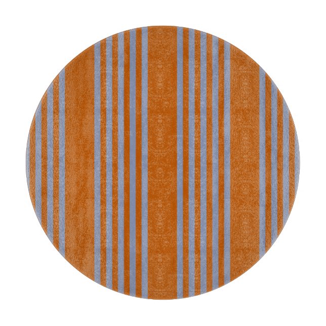 Blått grått och bränd orange fem rand mönster (Framsidan)