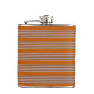 Blått grått och bränd orange fem rand mönster fickplunta