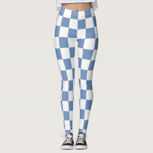 Blått/Grått och vitt Leggings