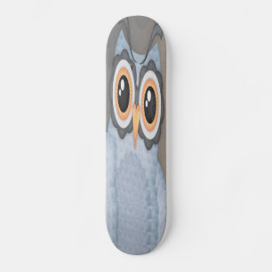 Blått Grått Uggla Skateboard Bräda 20,5 Cm