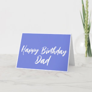 Blått Grattis på födelsedagen Pappa från dotterkor Kort