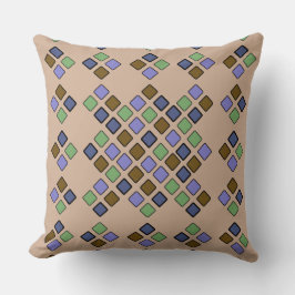 Blått Grönt 2 i 1 för geometriska diagram Kudde