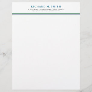 Blått Grönt 3 Linjer Professionell Namn-kontakt Brevhuvud