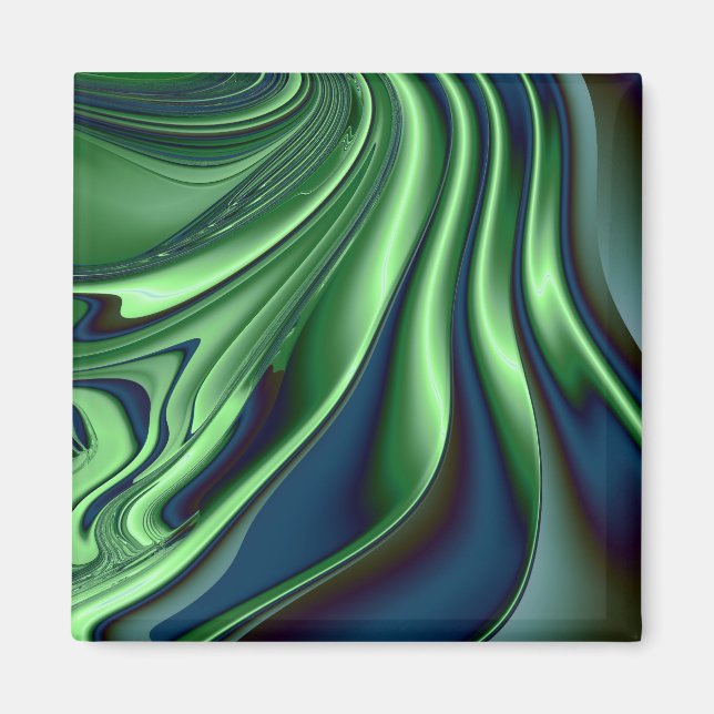 Blått Grönt 4 Magnet (Framsidan)