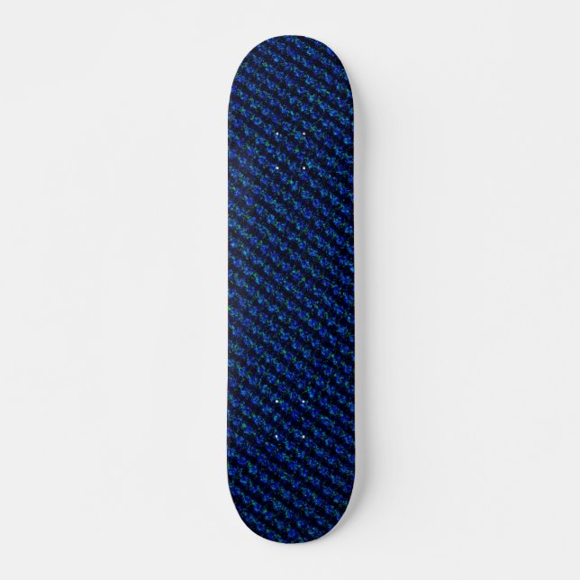 Blått Grönt Brutet glas Mönster Skateboard Bräda 19,5 Cm (Framsida)