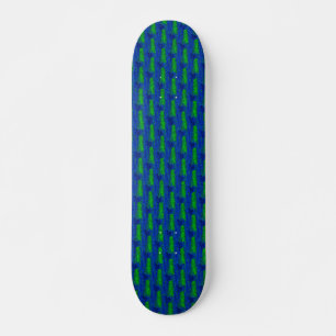 Blått Grönt Brutet glas Mönster Skateboard Bräda 21,5 Cm