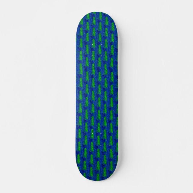 Blått Grönt Brutet glas Mönster Skateboard Bräda 21,5 Cm (Framsida)