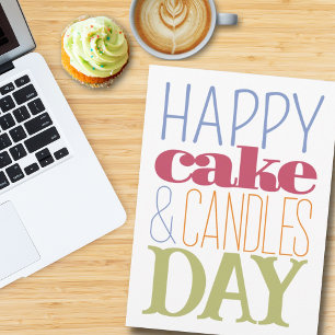 Blått Grönt för Cupkaka Candles Logotyp från födel Kort